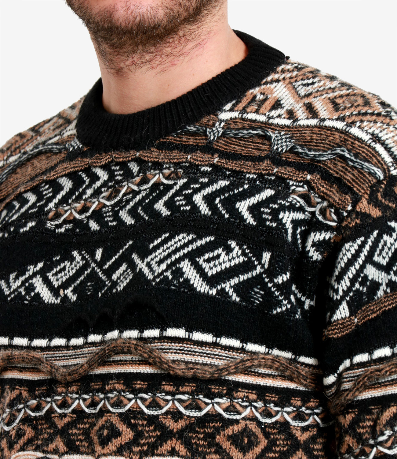 Laneus | Maglia Cammello Nero