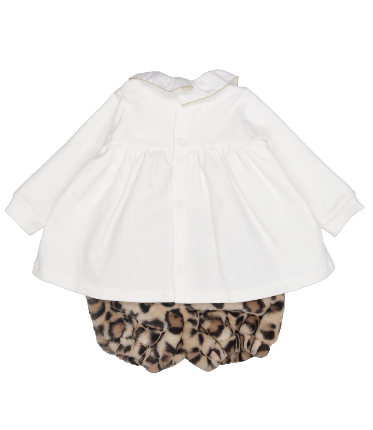 Le Bebè Enfant | Set Maglia Shorts Bianco Maculato