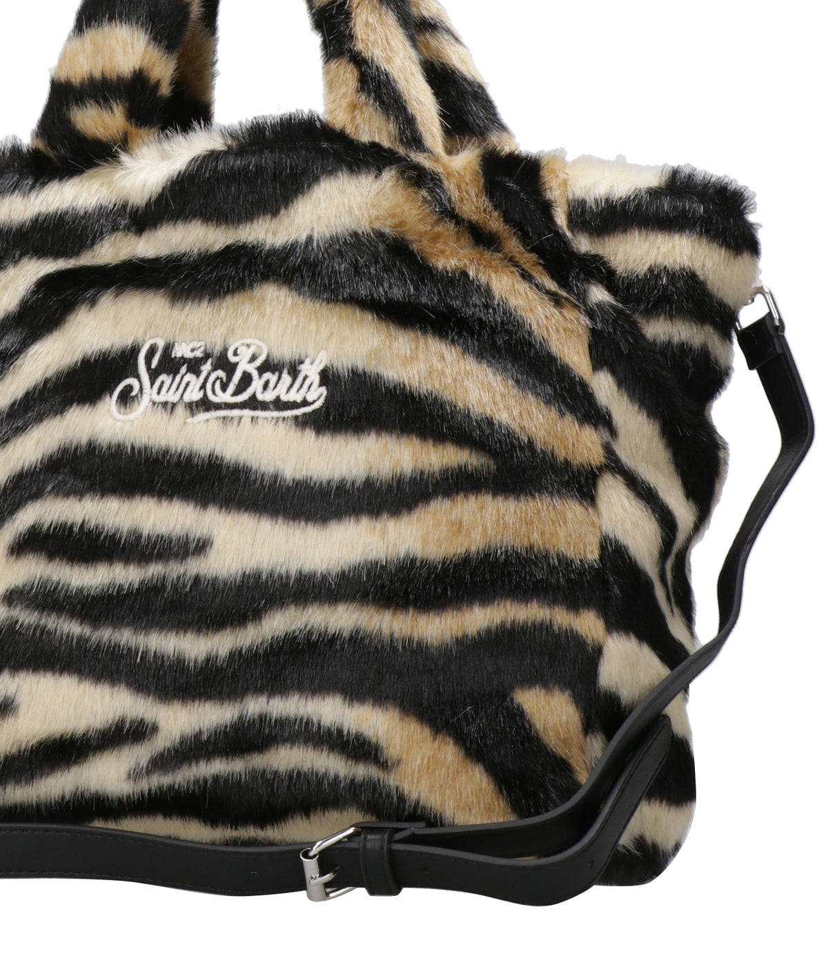 MC2 Saint Barth | Borsa a Mano Colette Soft Fur Zebra