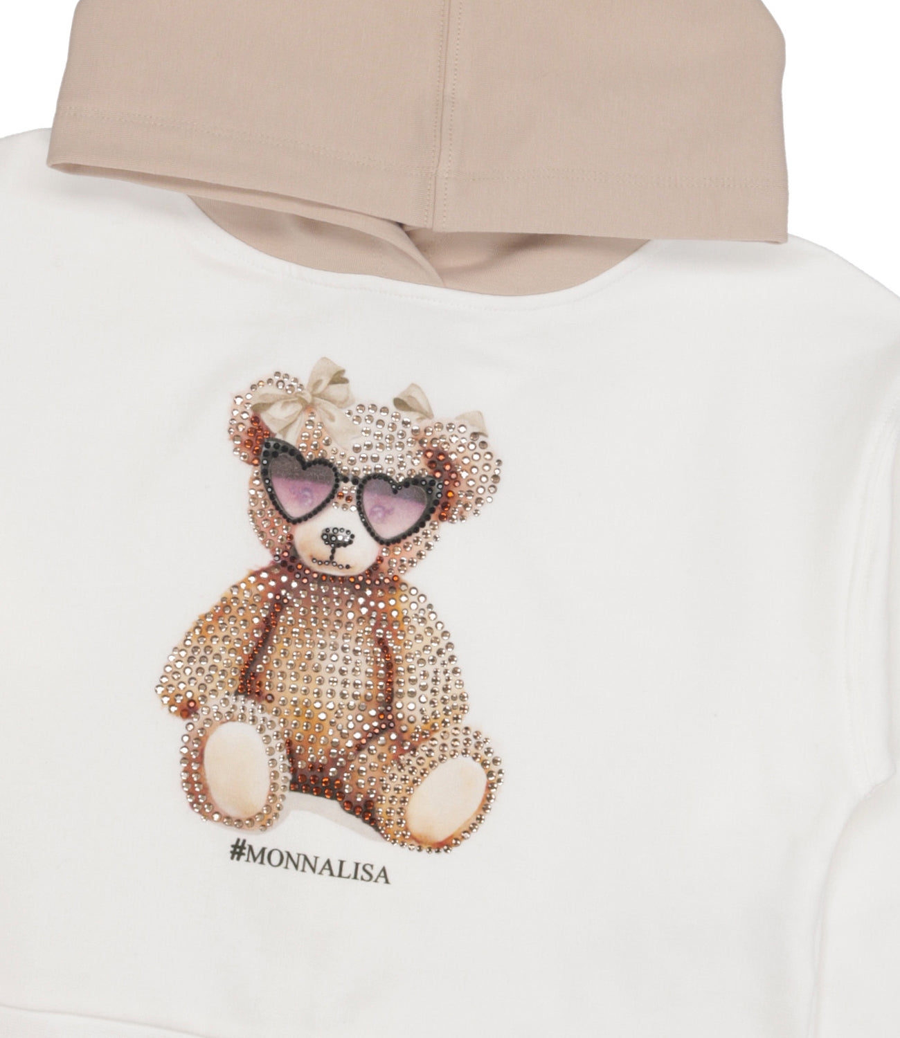 Monnalisa | Set Felpa e Pantalone Panna e Ecru