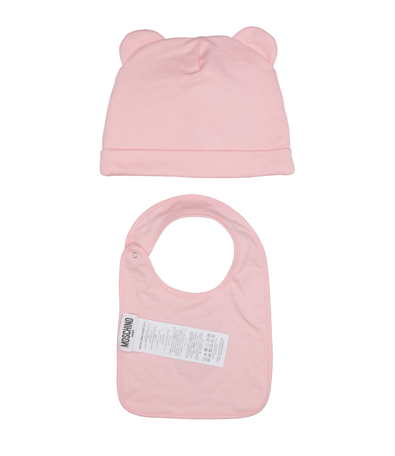 Moschino Baby | Set Cappello Bavaglino Rosa