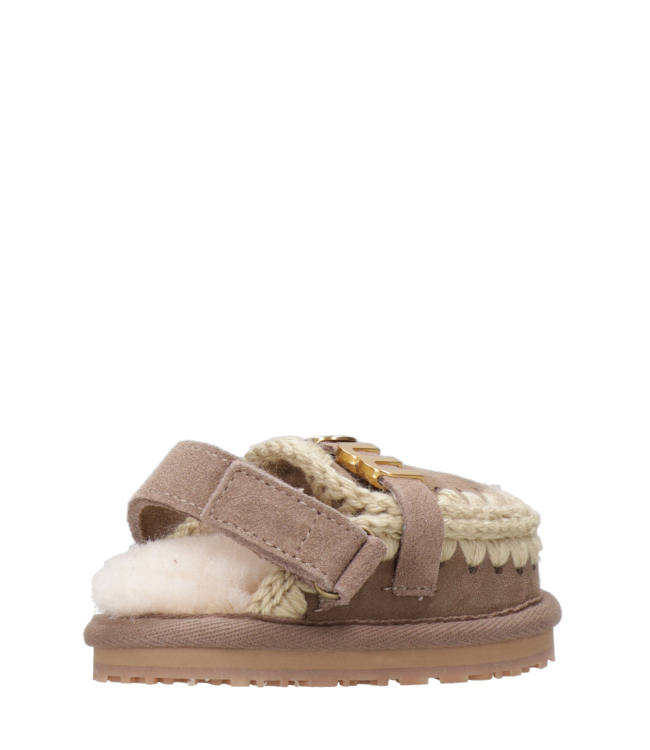 Mou Kids | Sabot Slipper with Back Strap Grigio