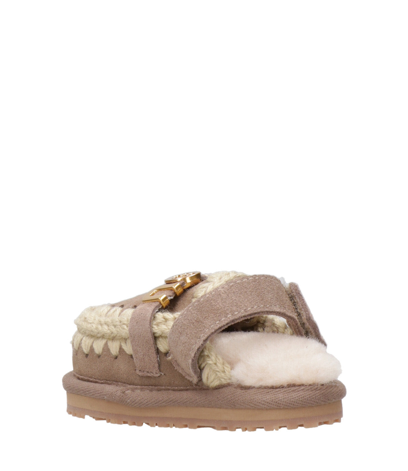 Mou Kids | Sabot Slipper with Back Strap Grigio