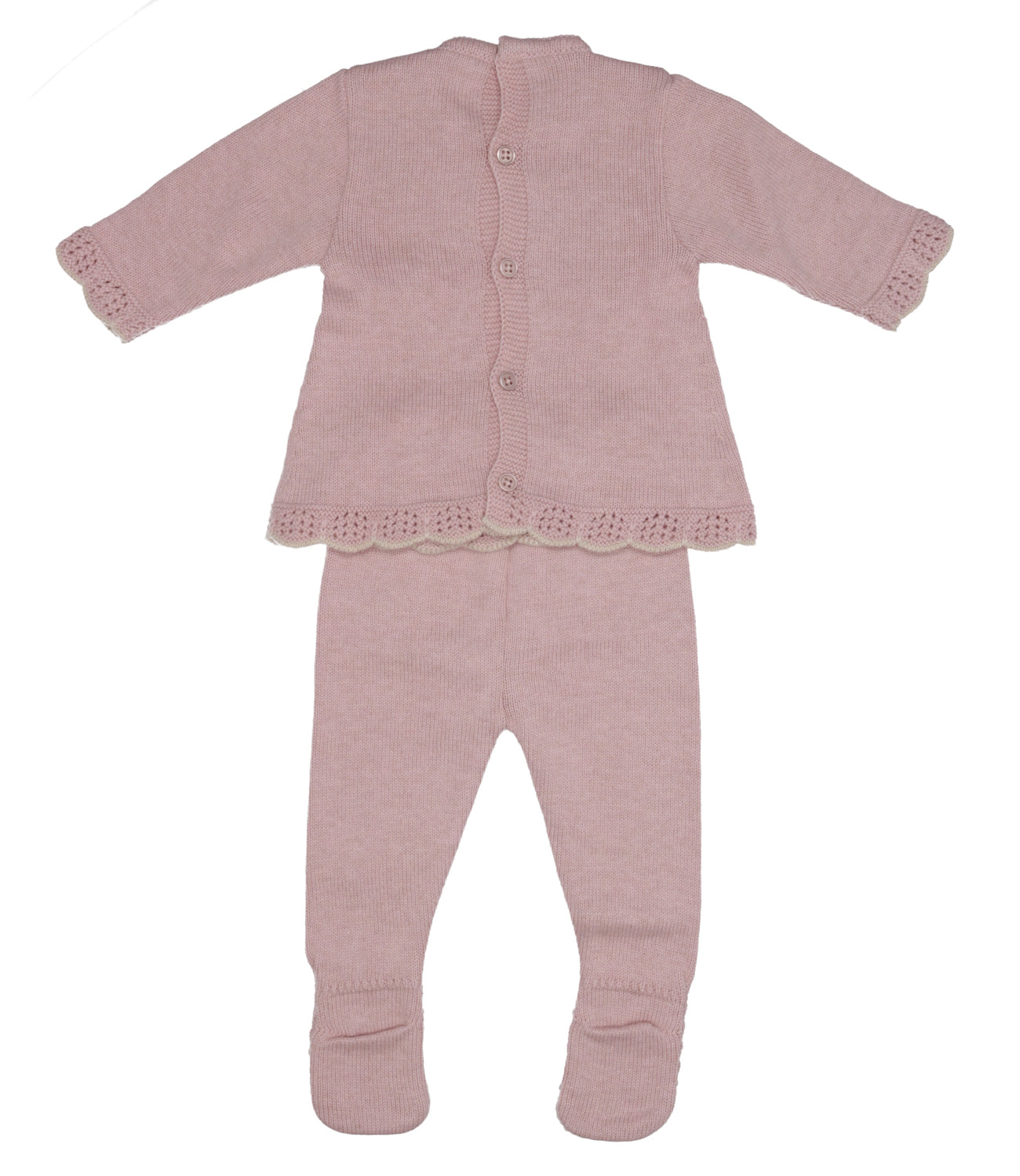 Paz Rodriguez | Set Maglia Leggings Pascua Rosa Polvere e Marrone Chiaro