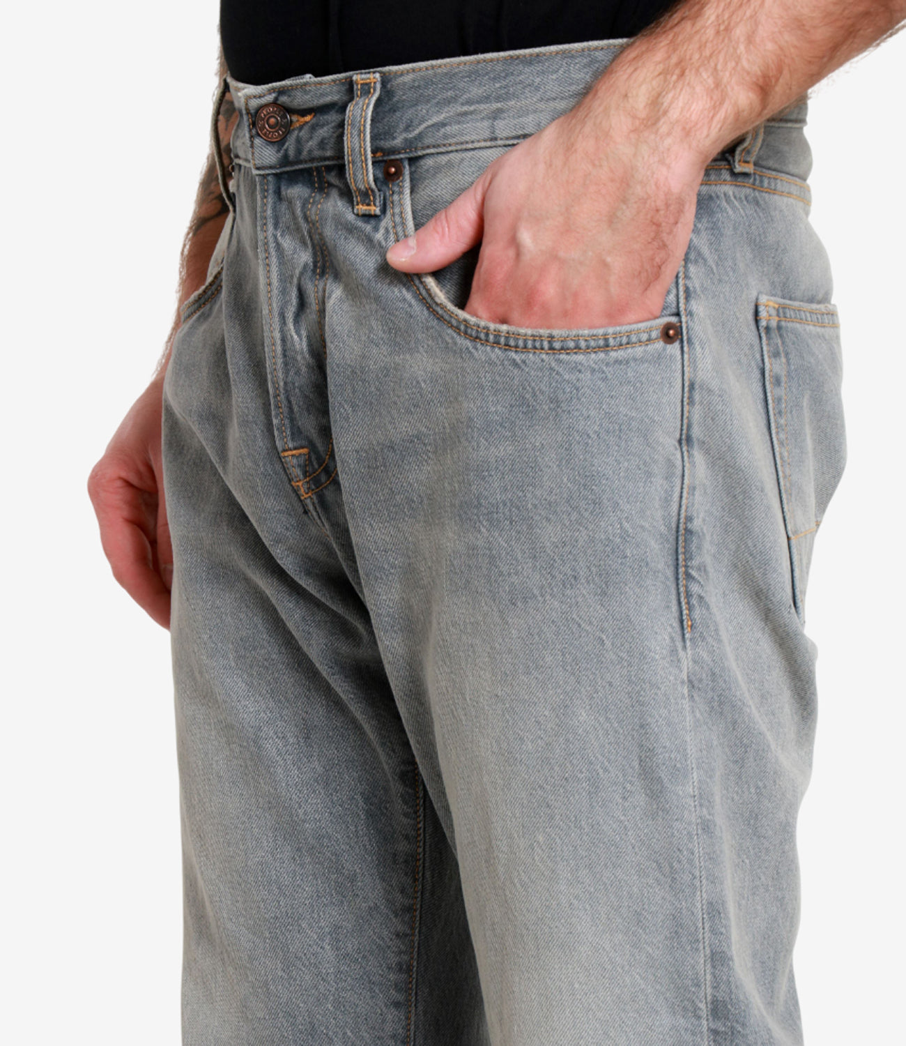 People | Jeans John Denim grigio