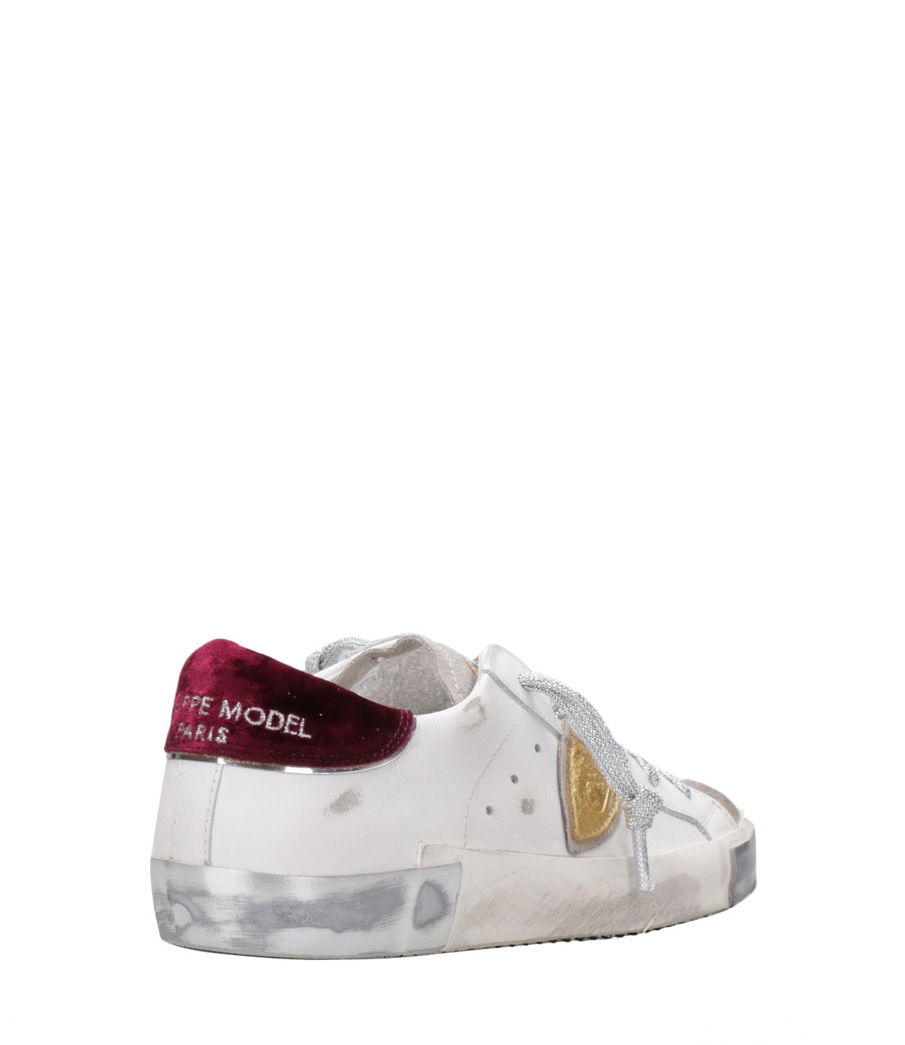 Philippe Model | Sneakers Prsx Low Bianco e Bordeaux