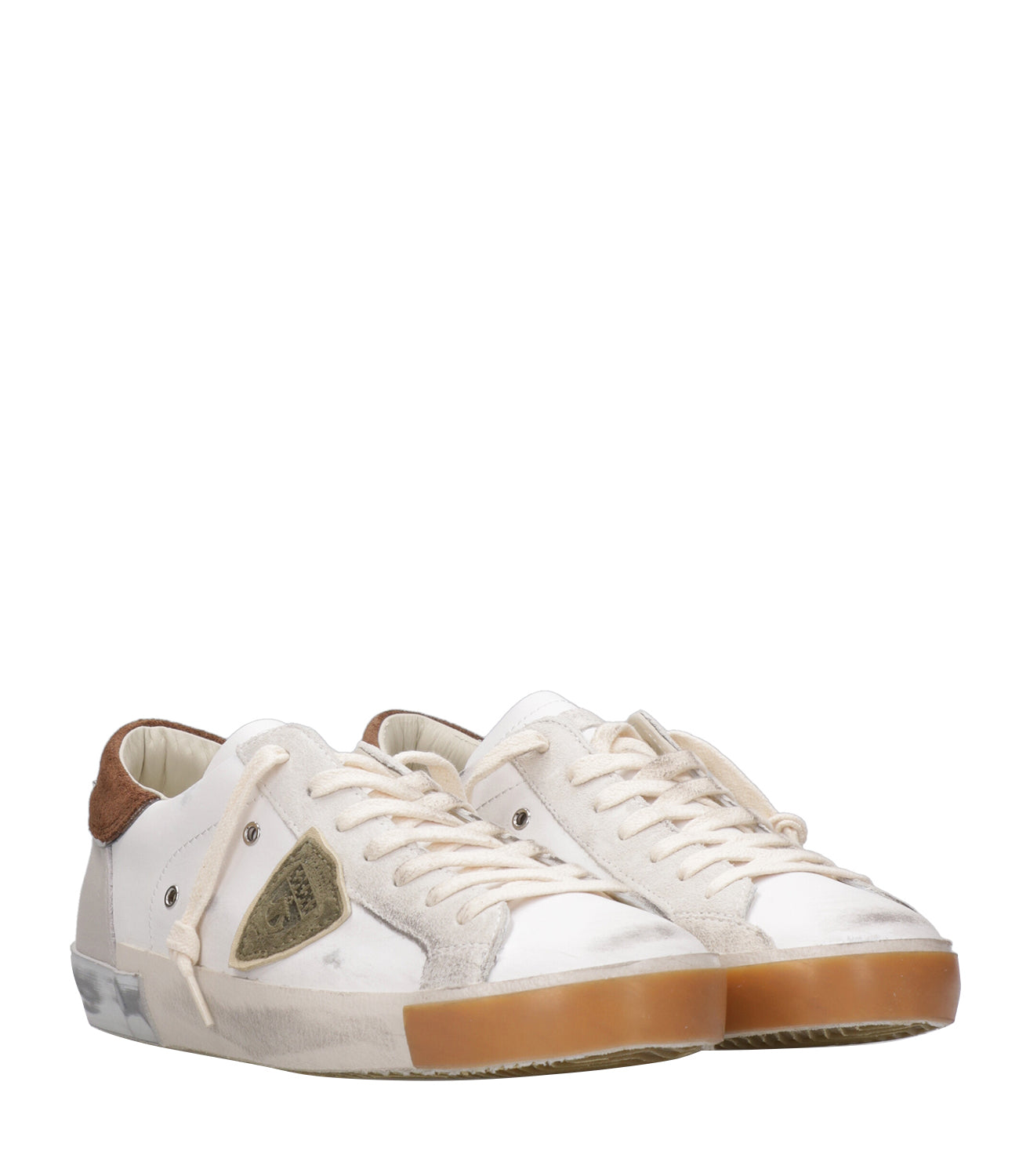 Philippe Model | Sneakers Prsx Low Bianco e Biscotto