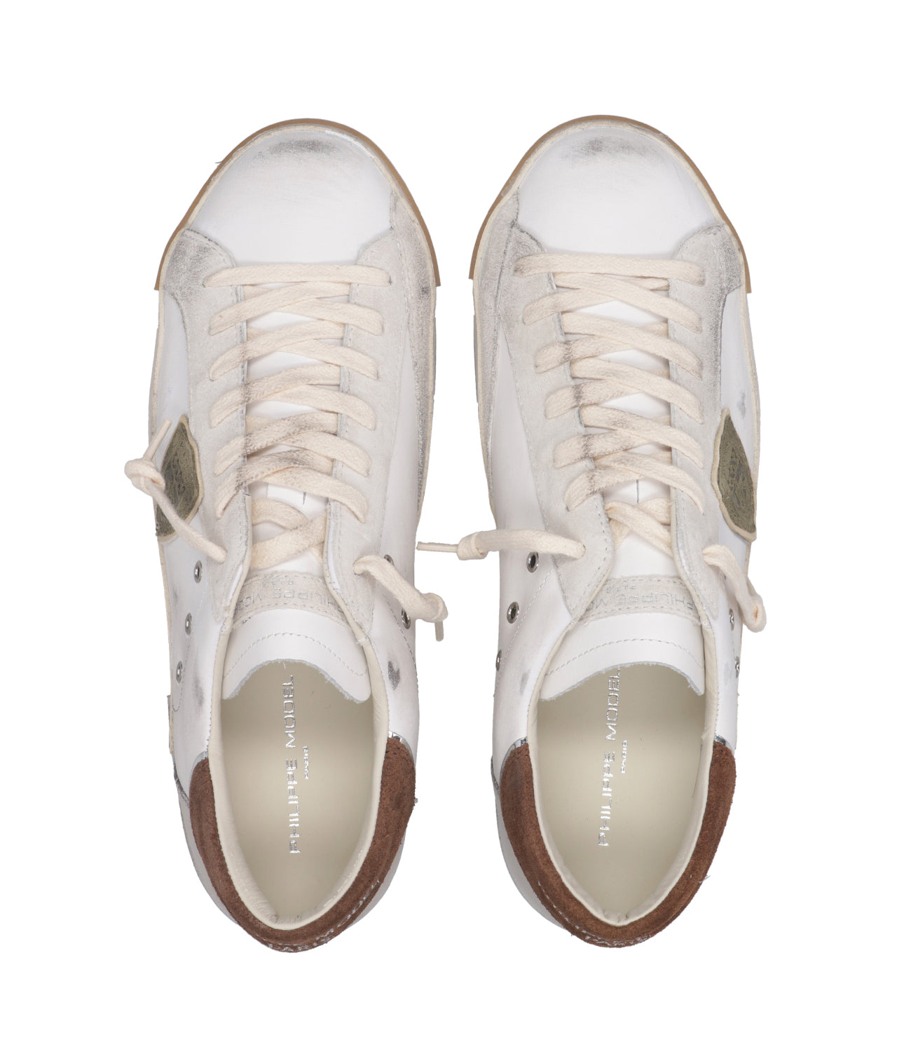Philippe Model | Sneakers Prsx Low Bianco e Biscotto