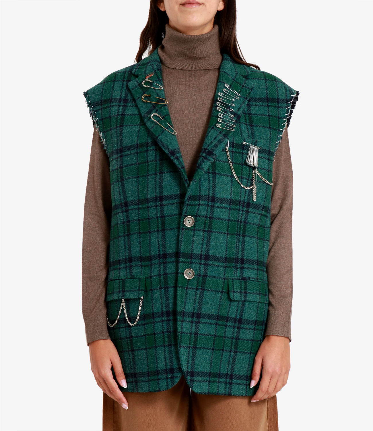 Roy Roger's | Smanicato Verde Blu Navy