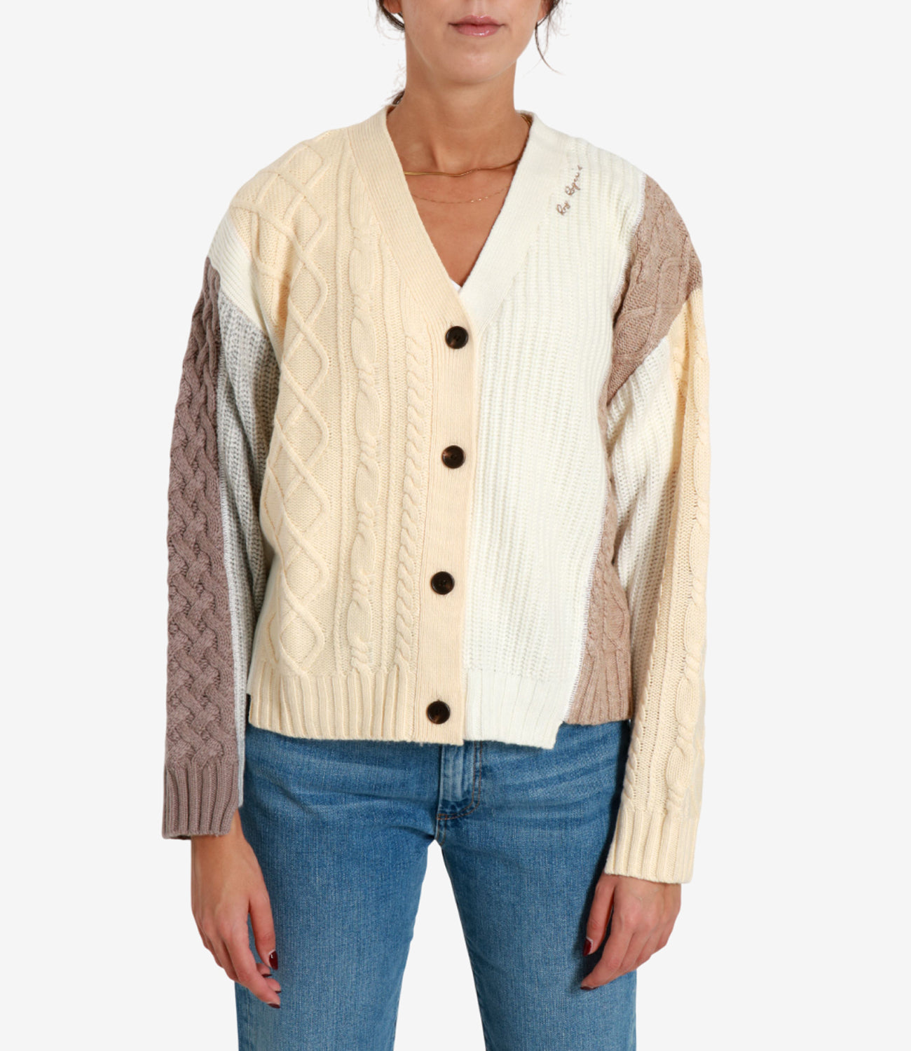 Roy Roger's | Cardigan Beige Avorio