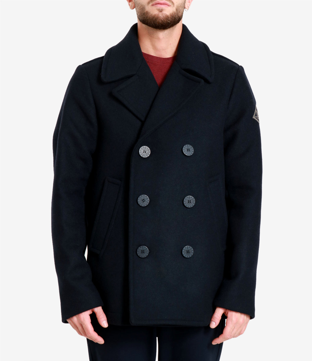 Roy Roger's | Peatcoat Melton Blu navy