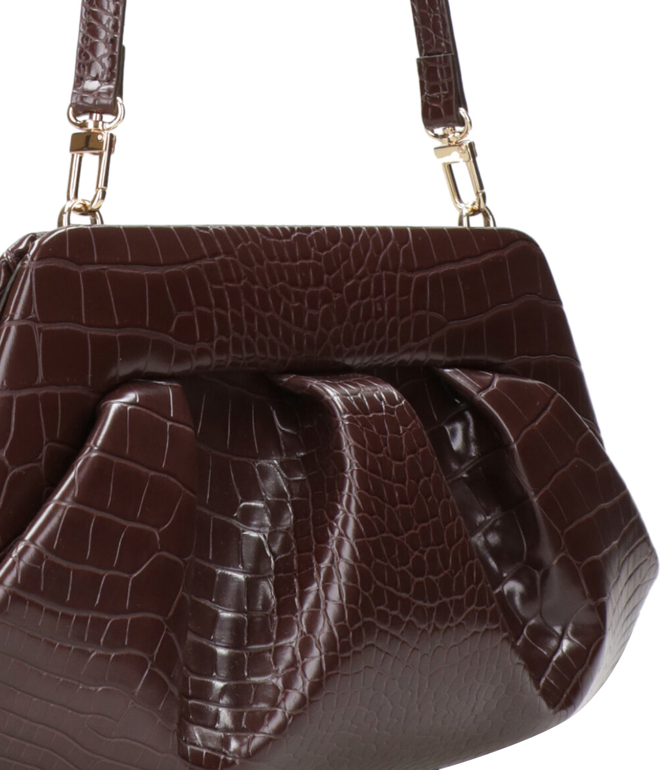 Themoirè | Clutch Emera Croco Ebano