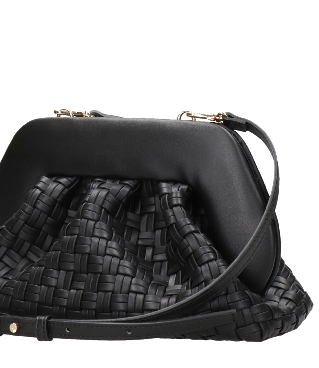Themoirè | Clutch Tia Micro Weave Nero