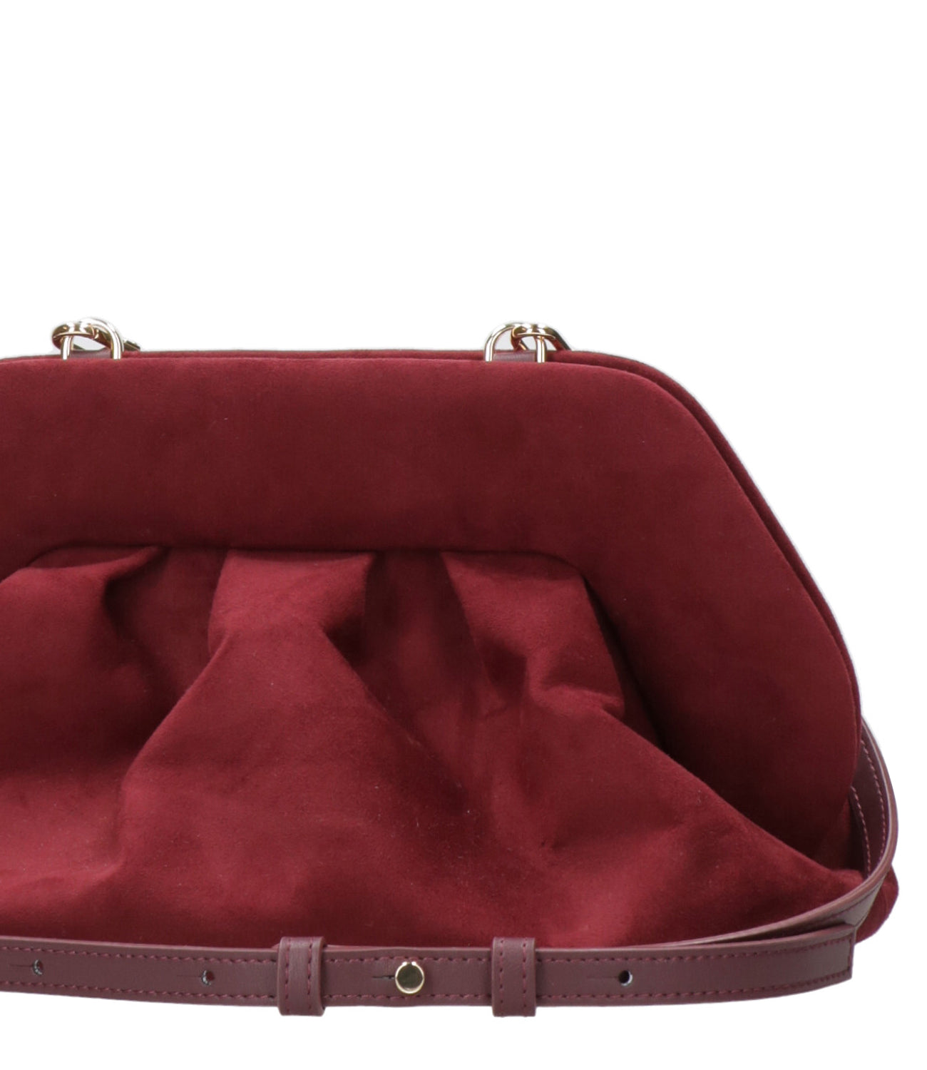 Themoirè | Clutch Tia Suede Rosso carminio