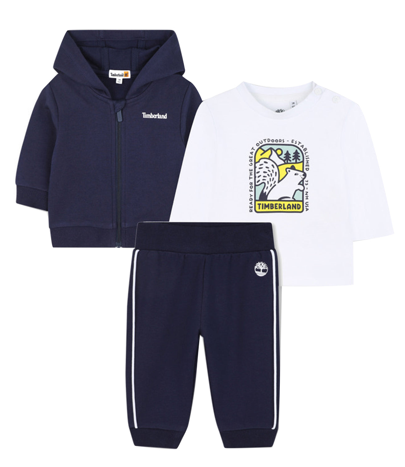 Timberland Kids | Set Felpa Pantalone e T-Shirt Blu marino
