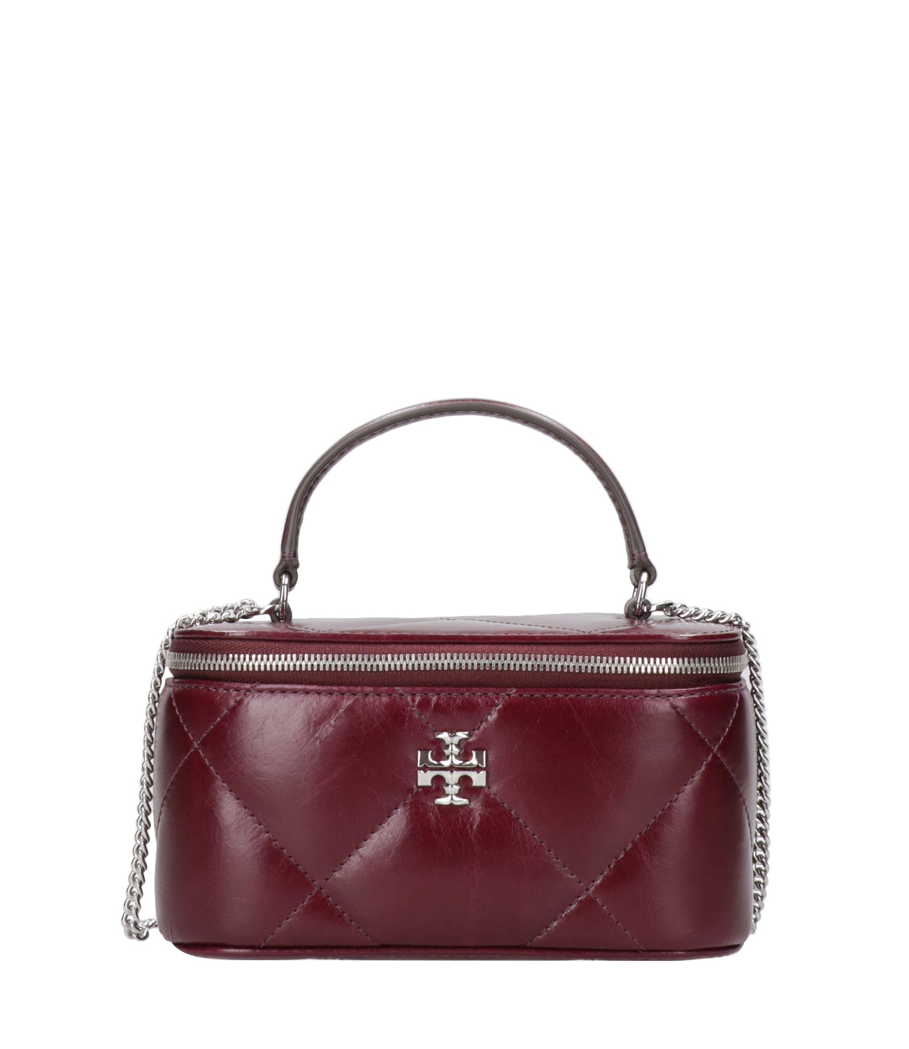 Tory Burch | Borsa a Tracolla Kira Diamond Vanity Case Bordeaux