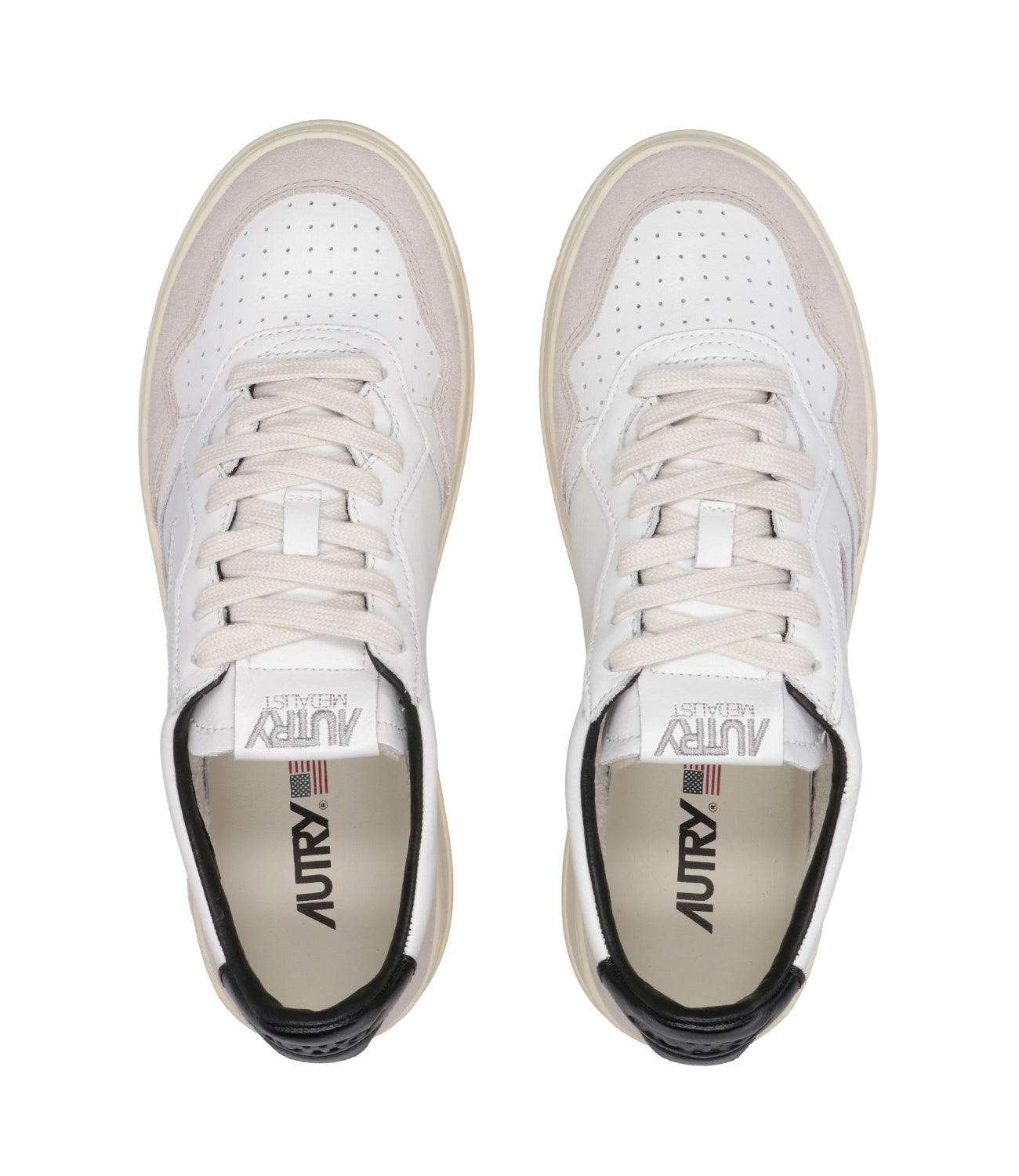 Autry | Medalist Low Man Sneakers White and Black