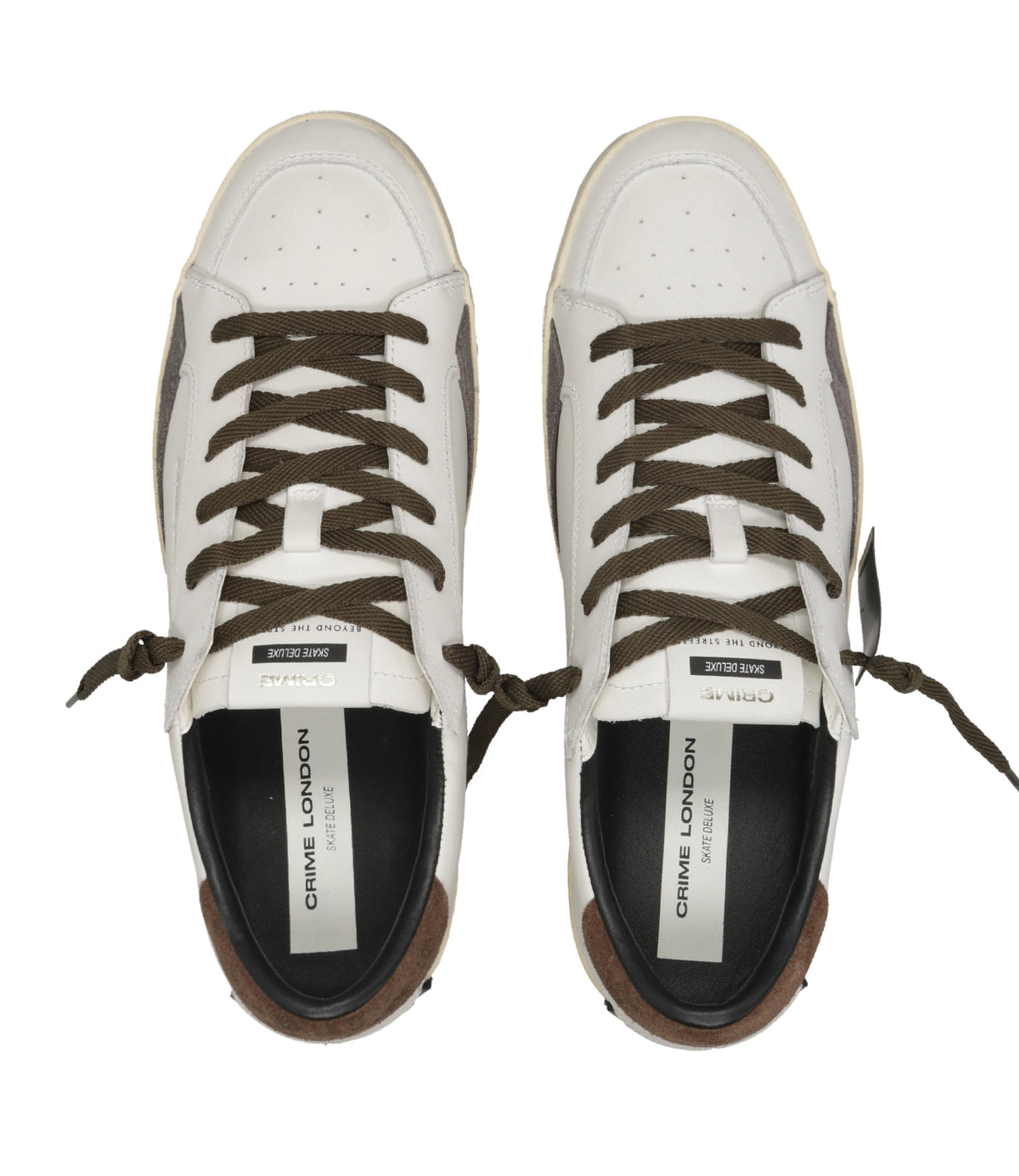 Crime London | Sneakers Skate Bianco Moro Grigio