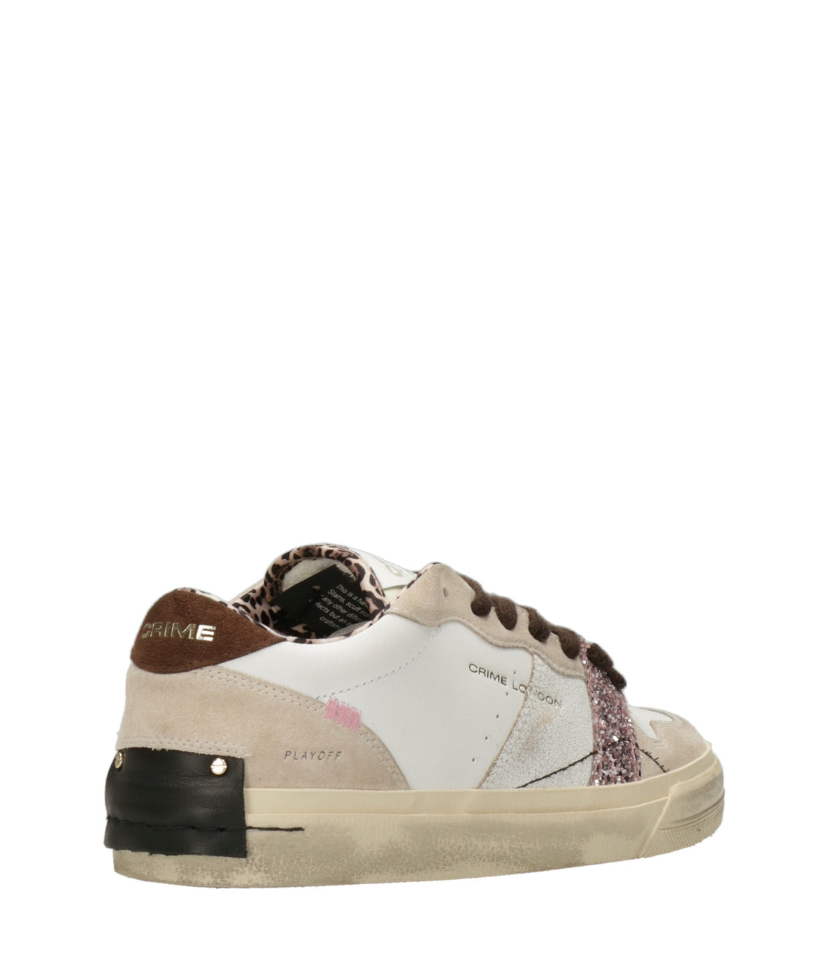 Crime London | Sneakers Playoff Eclipse Bianco Beige Rosa