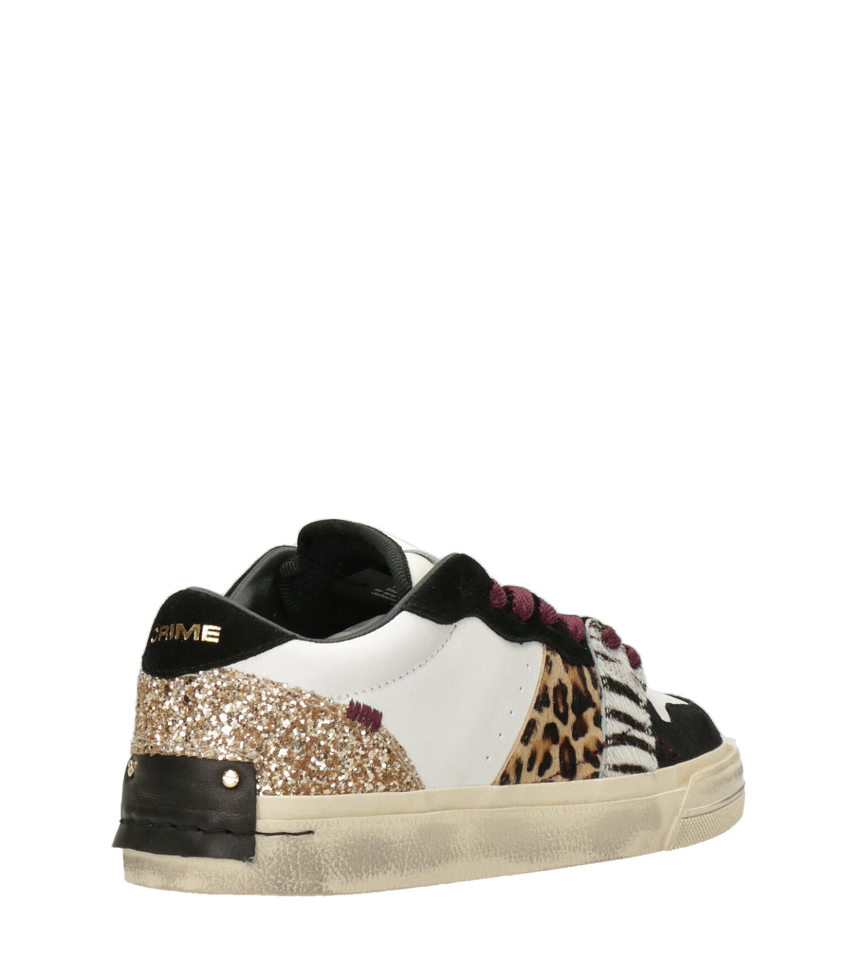 Crime London | Sneakers Playoff Bianco Nero Oro