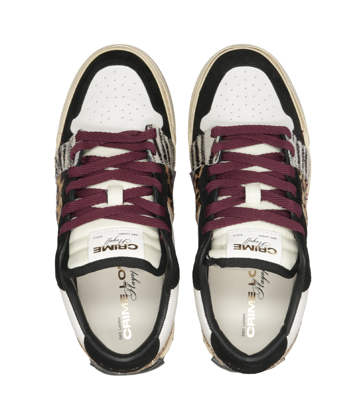 Crime London | Sneakers Playoff Bianco Nero Oro
