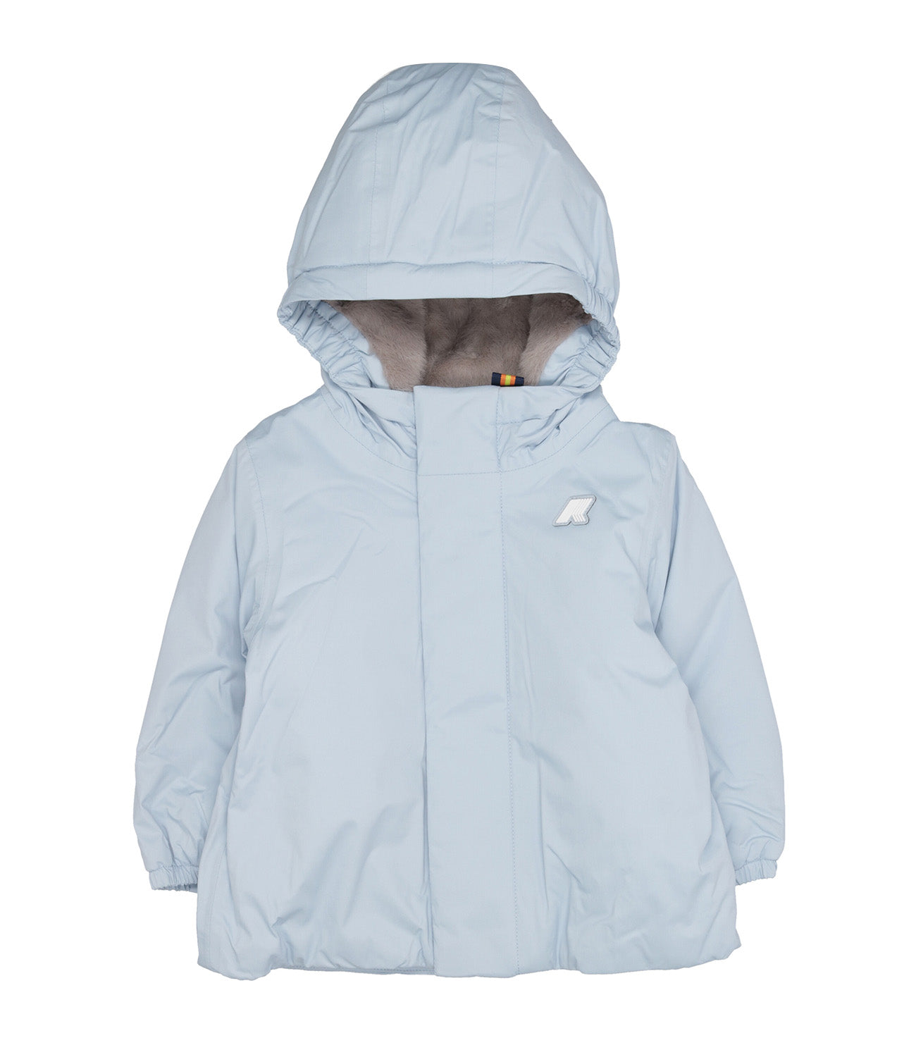 K-Way Kids | Giubbotto E. Jack Twill Soft Beaver Celeste Grigio