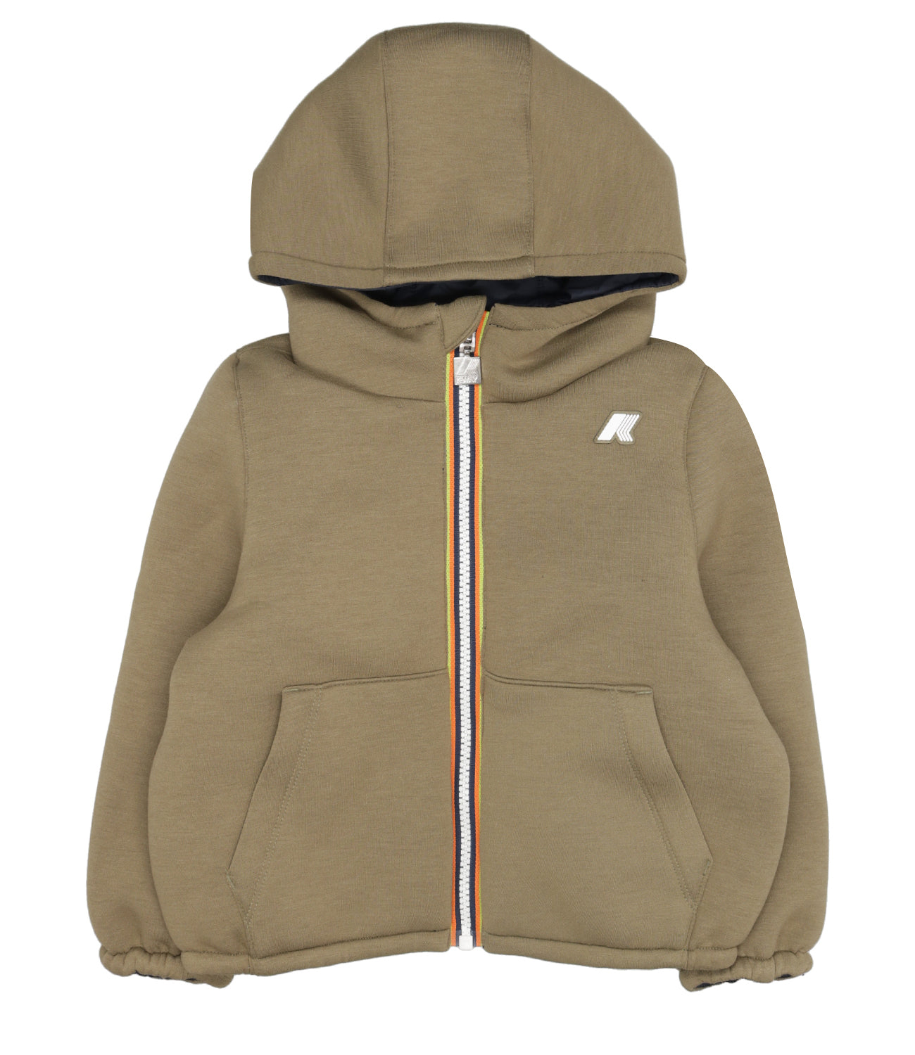 K-Way Kids | Giubbotto P. Jack Spacer Nylon Double Verde Militare Blu Navy