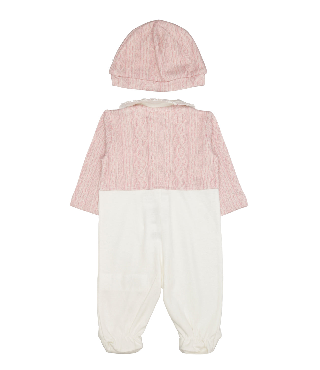 Monnalisa | Set Tutina Cappello Panna Rosa Antico