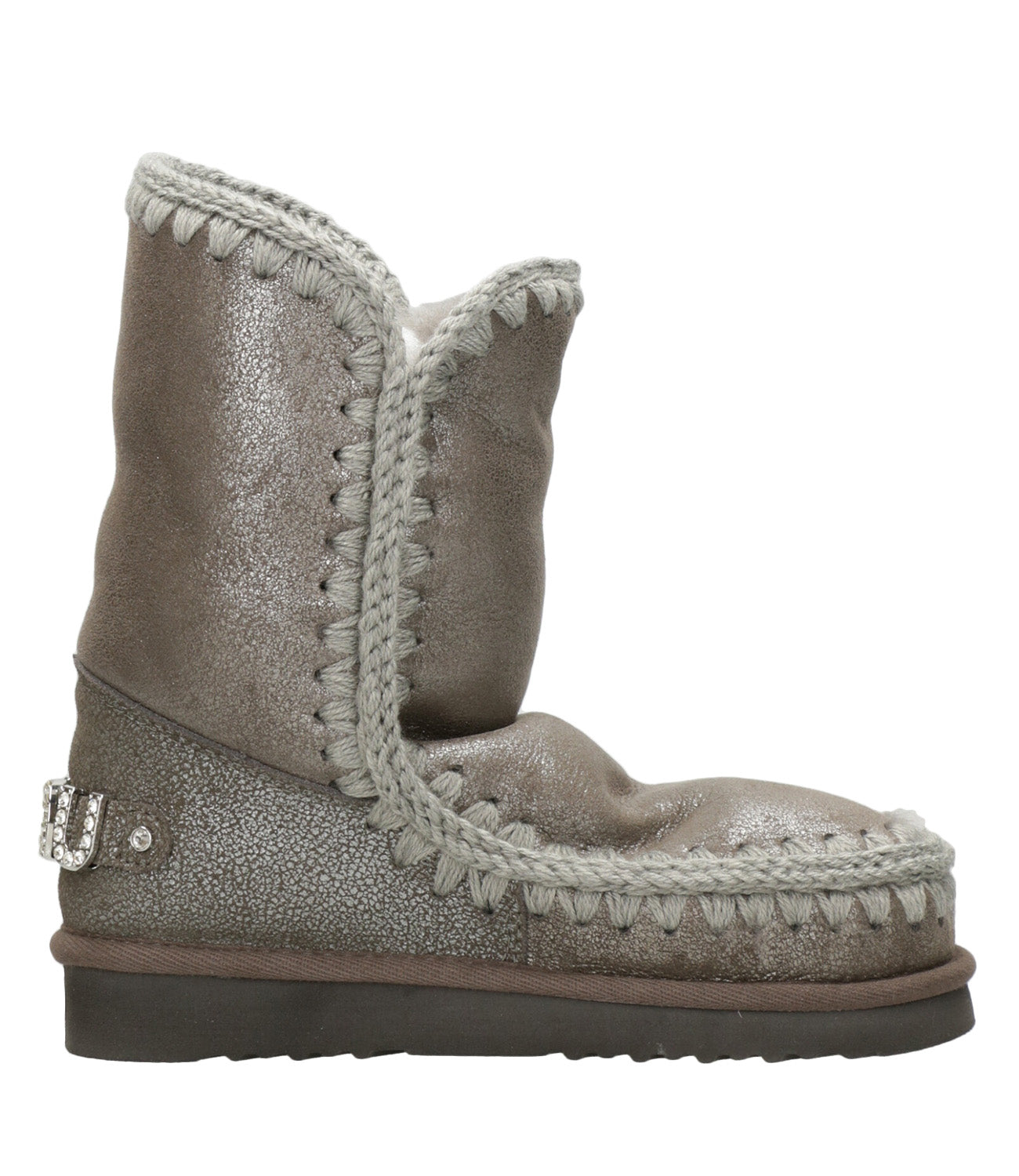 Mou | Tronchetto Eskimo 24 Rhinestones Logo Grigio medio