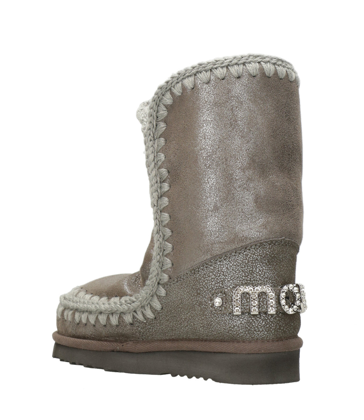 Mou | Tronchetto Eskimo 24 Rhinestones Logo Grigio medio