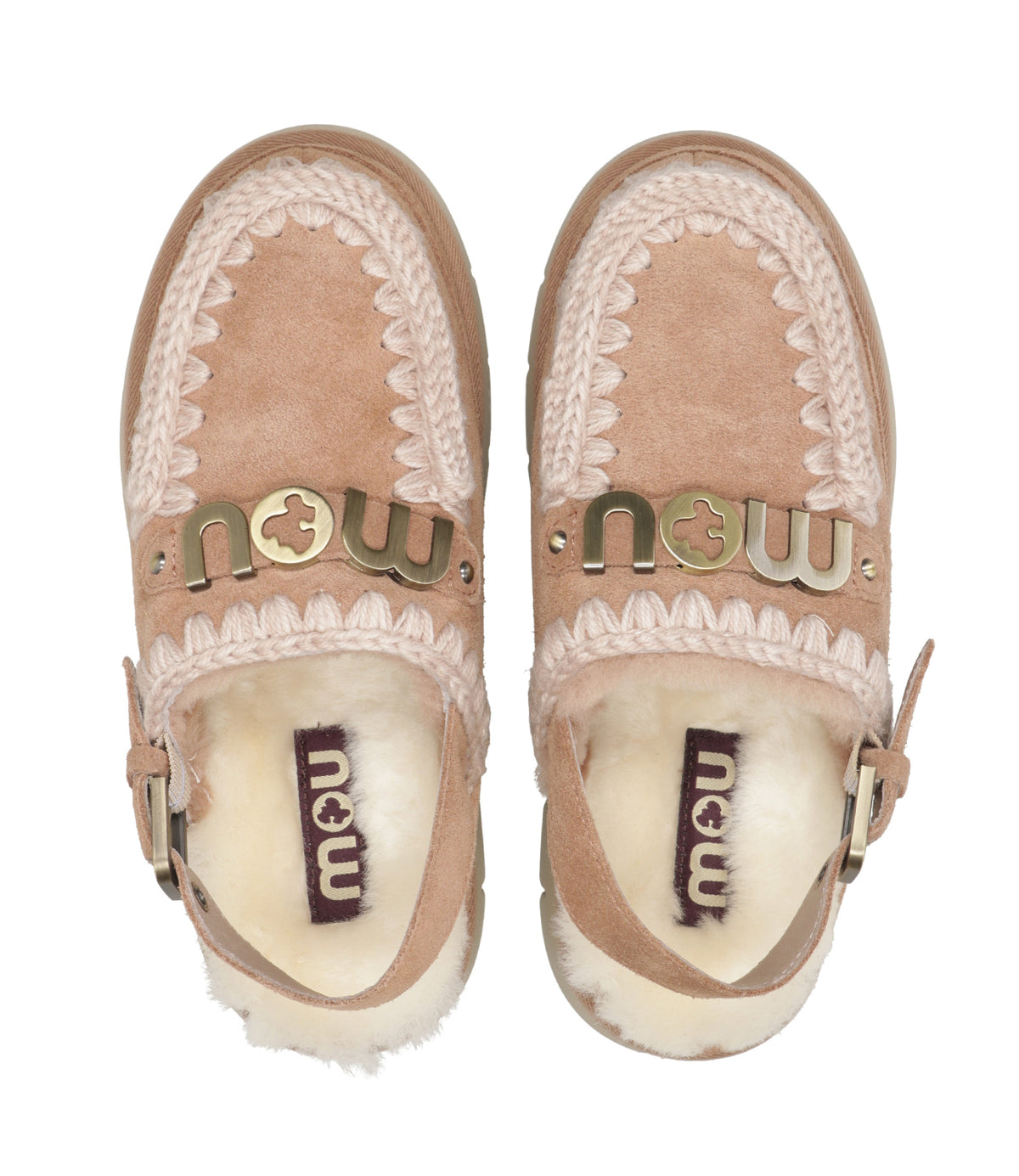 Mou | Sabot Bounce Clog Back Strap Letter Cammello