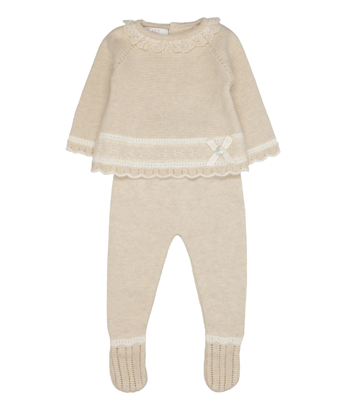 Paz Rodriguez | Set Maglia Leggings Fogar Beige Panna