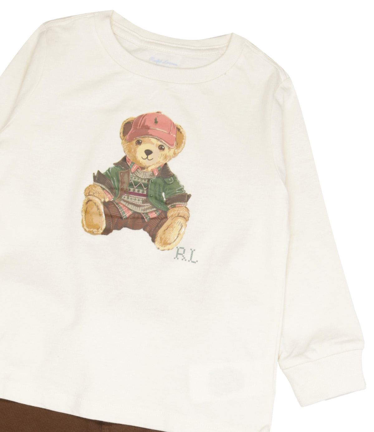 Ralph Lauren Childrenswear | Set Felpa Pantalone Crema Marrone