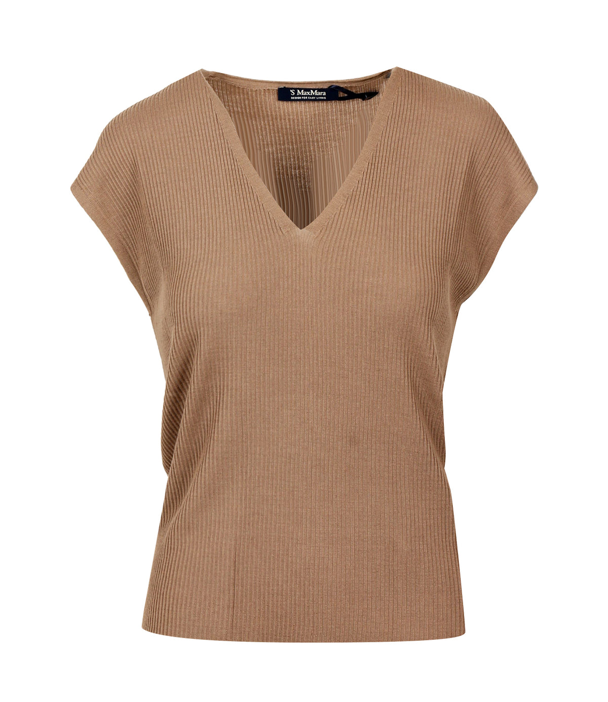 S Max Mara | Gilet Bacca Cammello