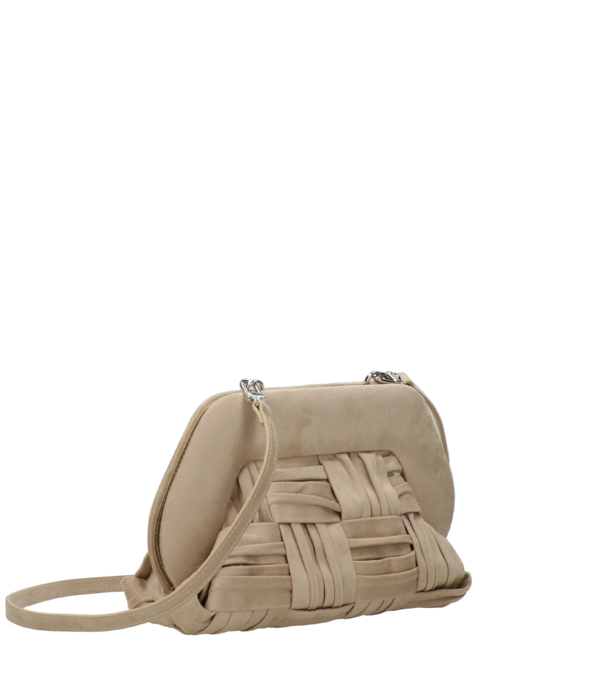 Themoirè | Clutch Bios Medium Intreccio Beige
