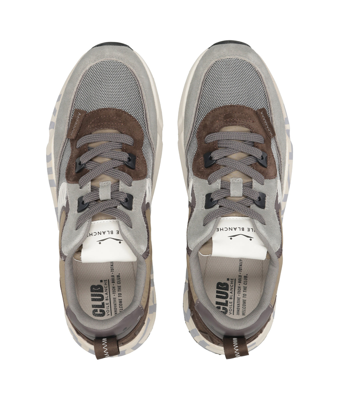 Voile Blanche | Sneakers Club 01 Grigio Marrone