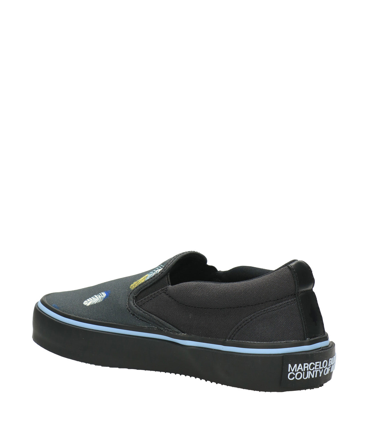 Slip On Feathers Vulcanized Nero e Multicolor