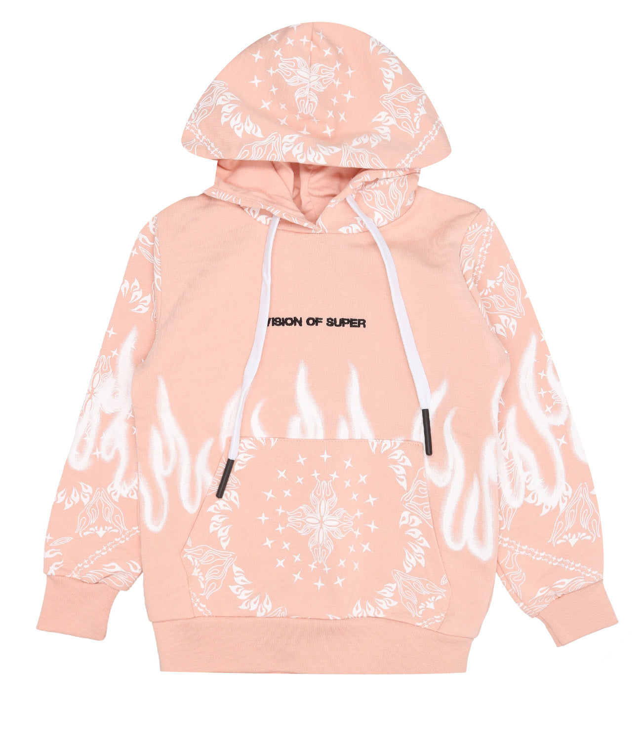Vision of Super Kids | Sweatshirt Bandana Print Pink and White
