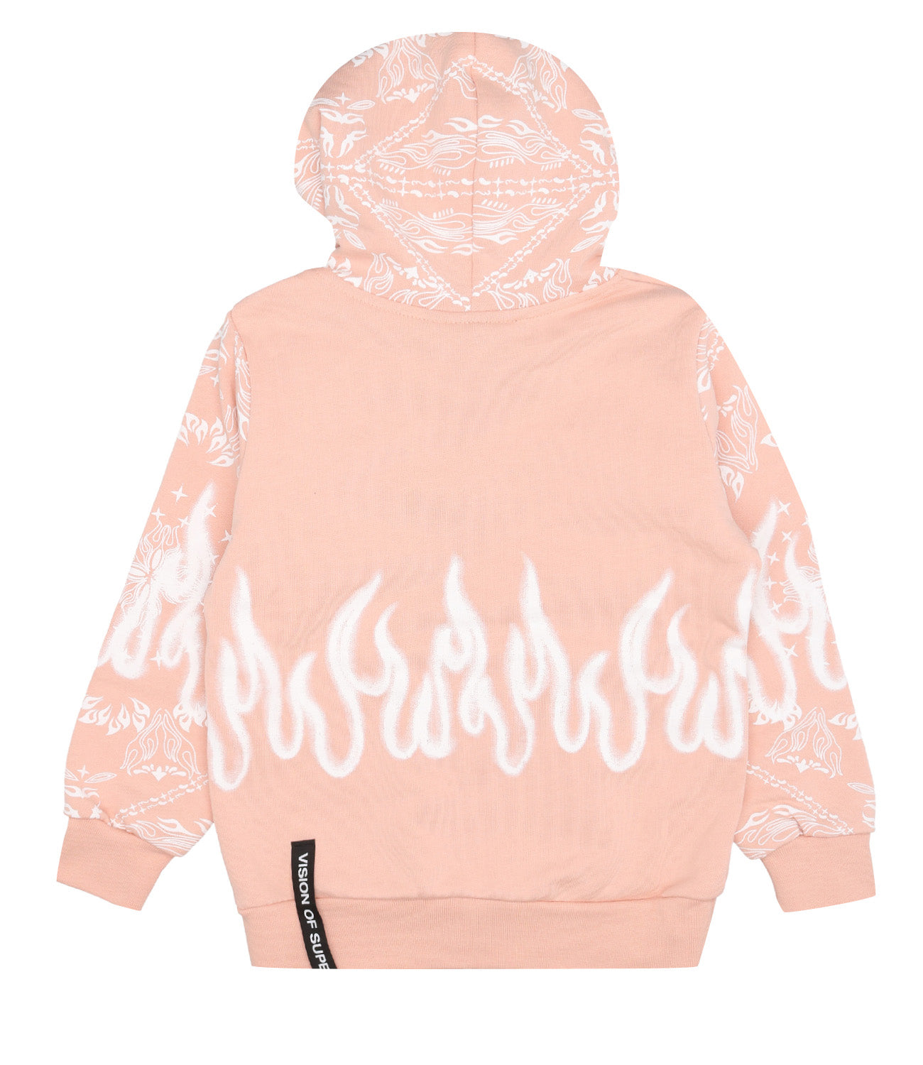 Vision of Super Kids | Sweatshirt Bandana Print Pink and White