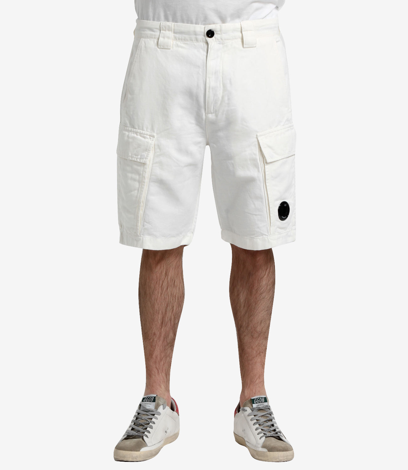 C.P. Company | Bermuda Linen cargo Bianco
