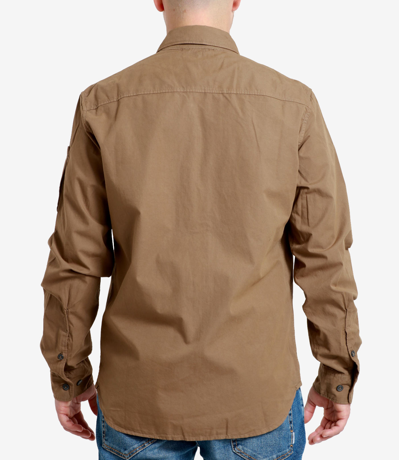 C.P. Company | Camicia Gabardine zipped Tabacco