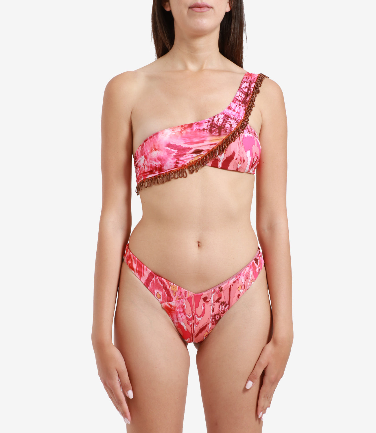 F**K Project | Costume Bikini Fascia monospalla Arancio e Bordeaux