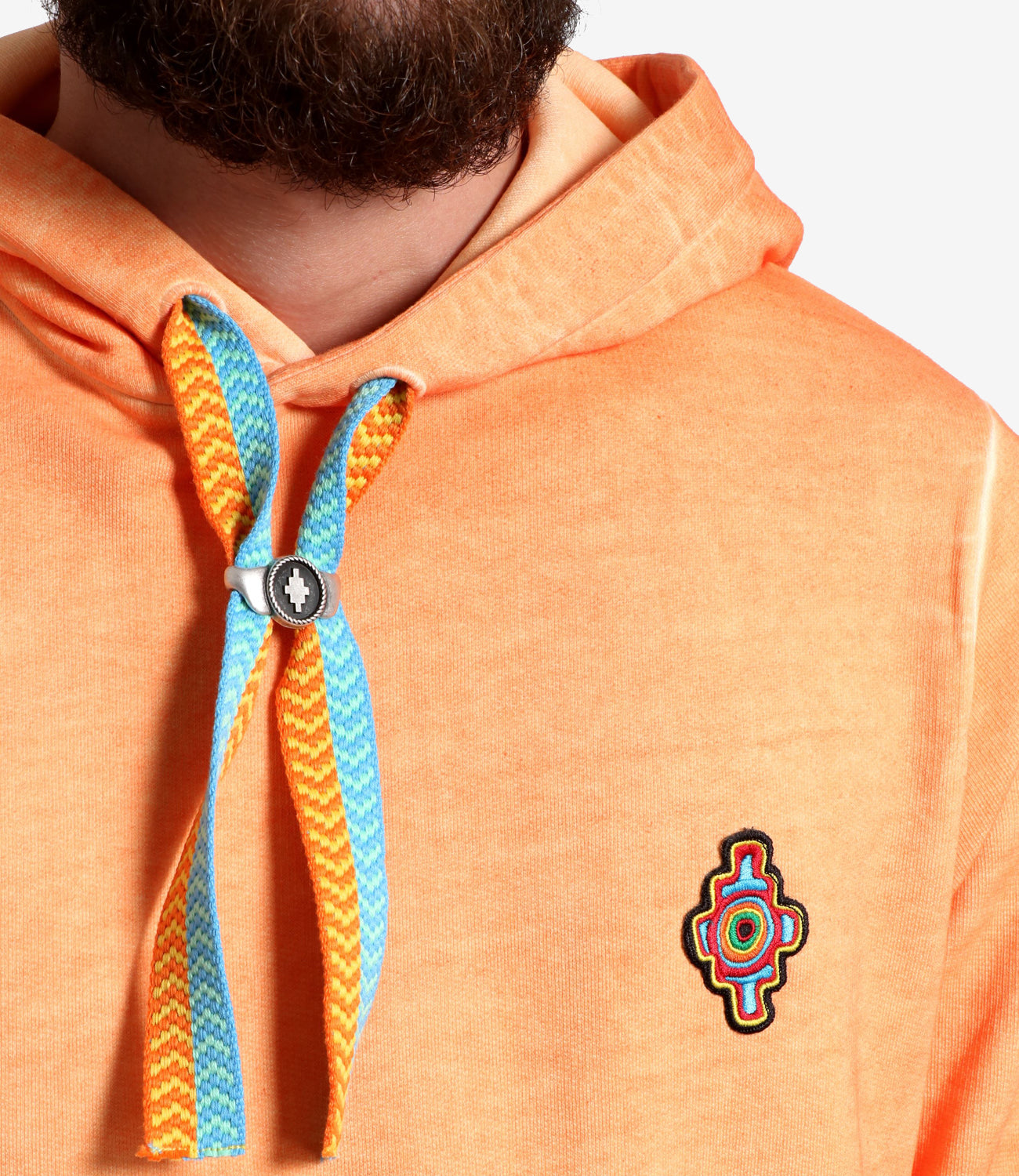 Marcelo Burlon | Felpa Sunset Cross Arancio e Rosso