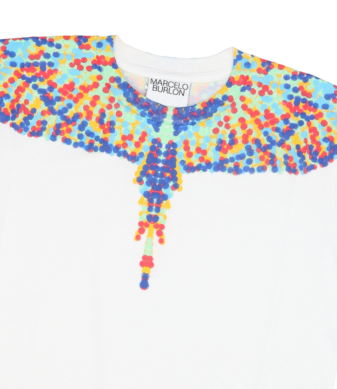 Marcelo Burlon Kids | T-Shirt Pointilism Wings Bianco e Rosa