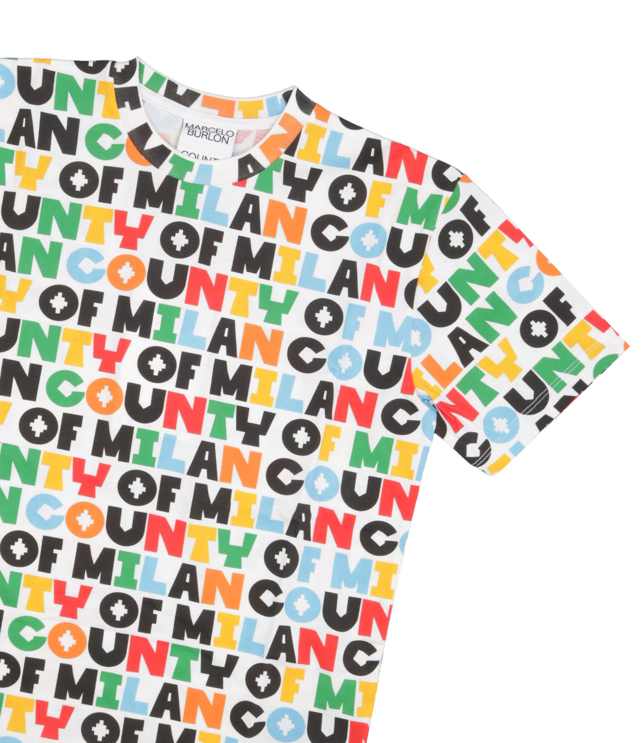 Marcelo Burlon Kids | T-Shirt Aop Com Bianco e Multicolor