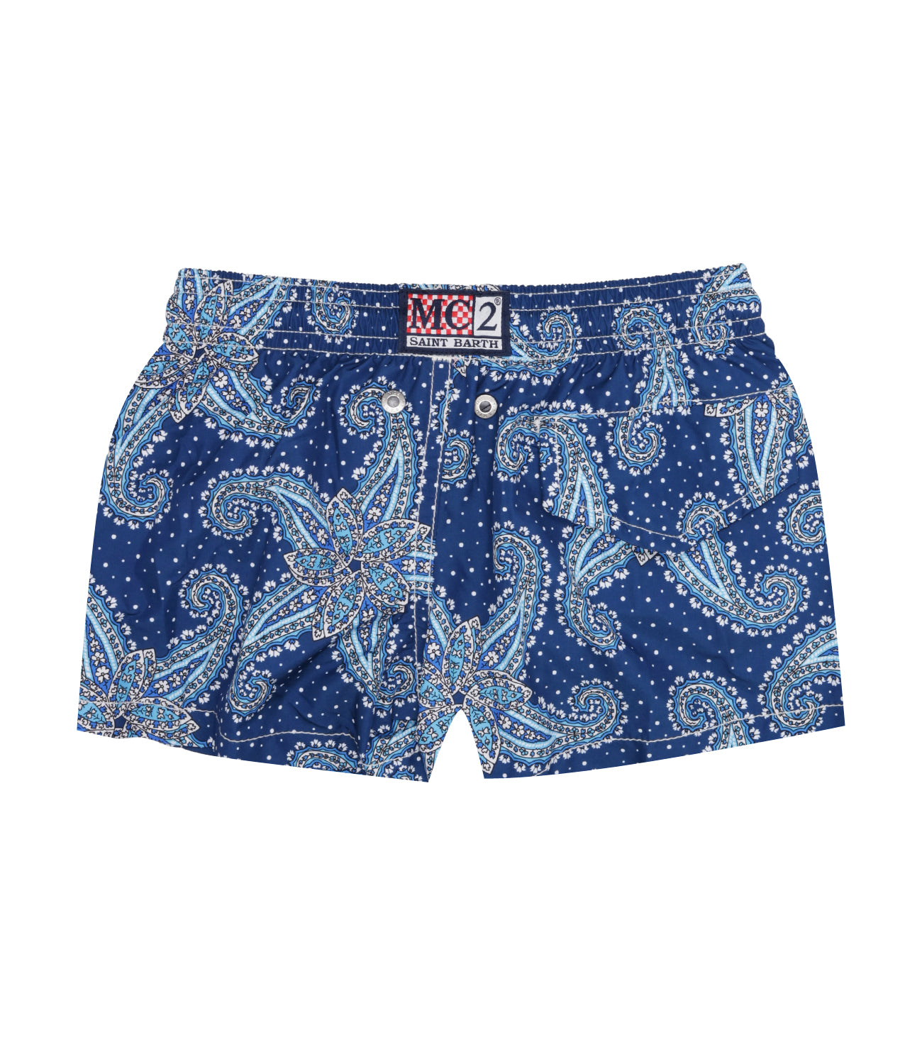MC2 Saint Barth | Blue and Light Blue Boxer Swimsuit