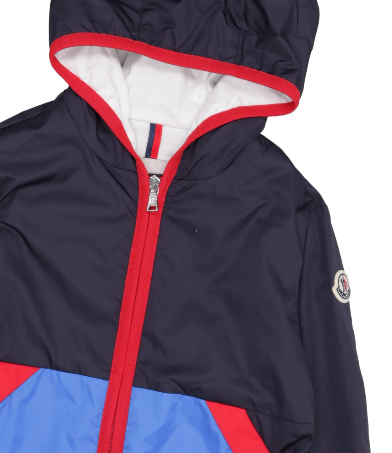 Moncler Junior | Burhow Jacket Navy Blue and Light Blue