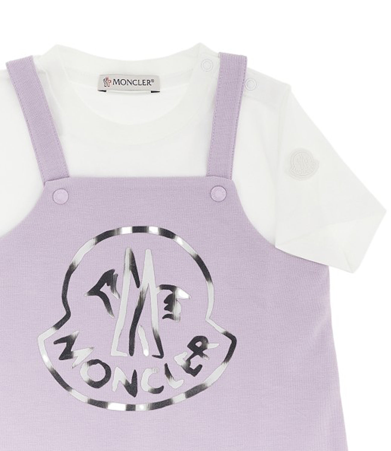 Moncler Junior | Set T-Shirt e Gonna Bianco e Lilla
