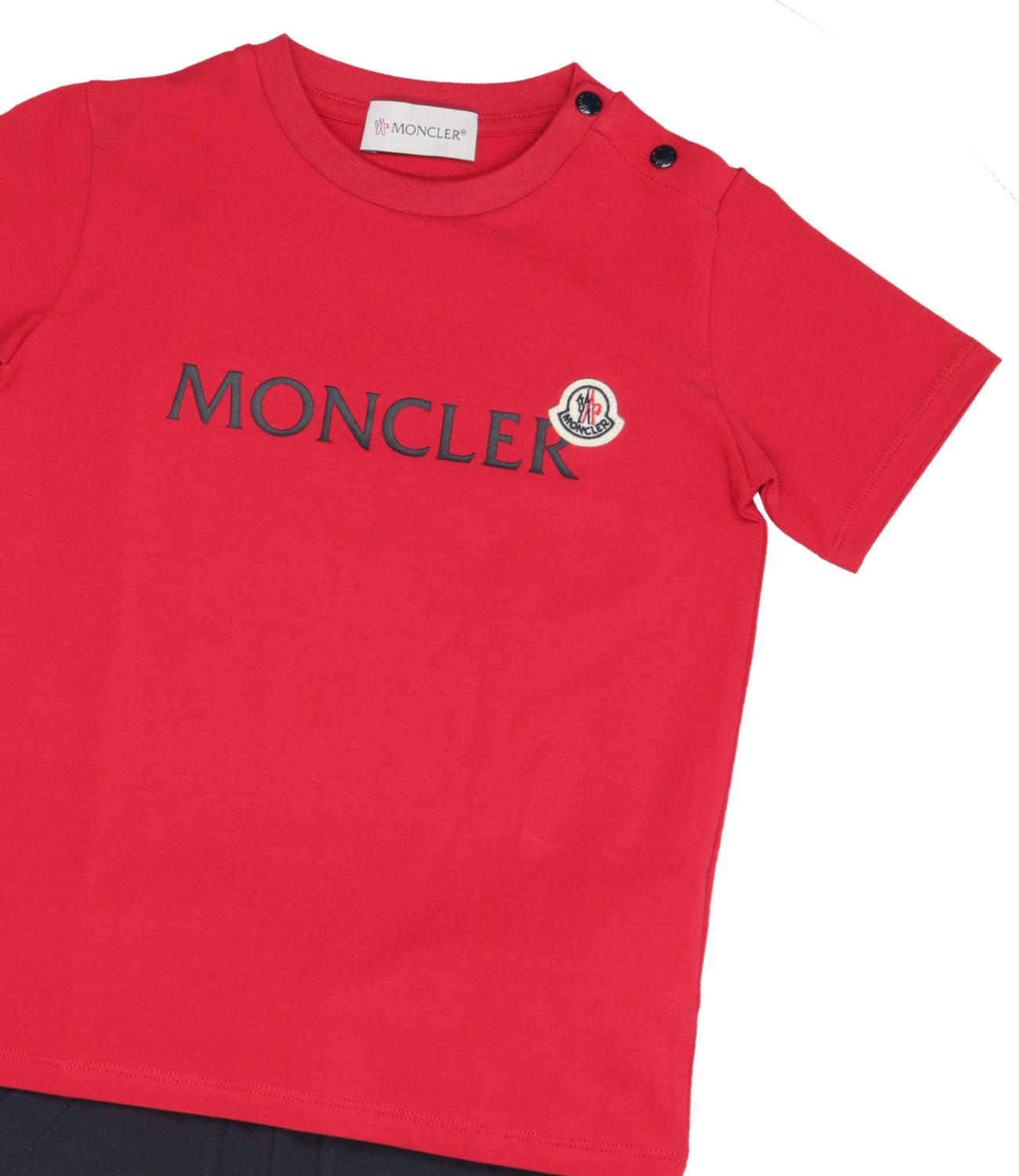 Moncler Junior | Set T-Shirt+Bermuda Rosso e Blu
