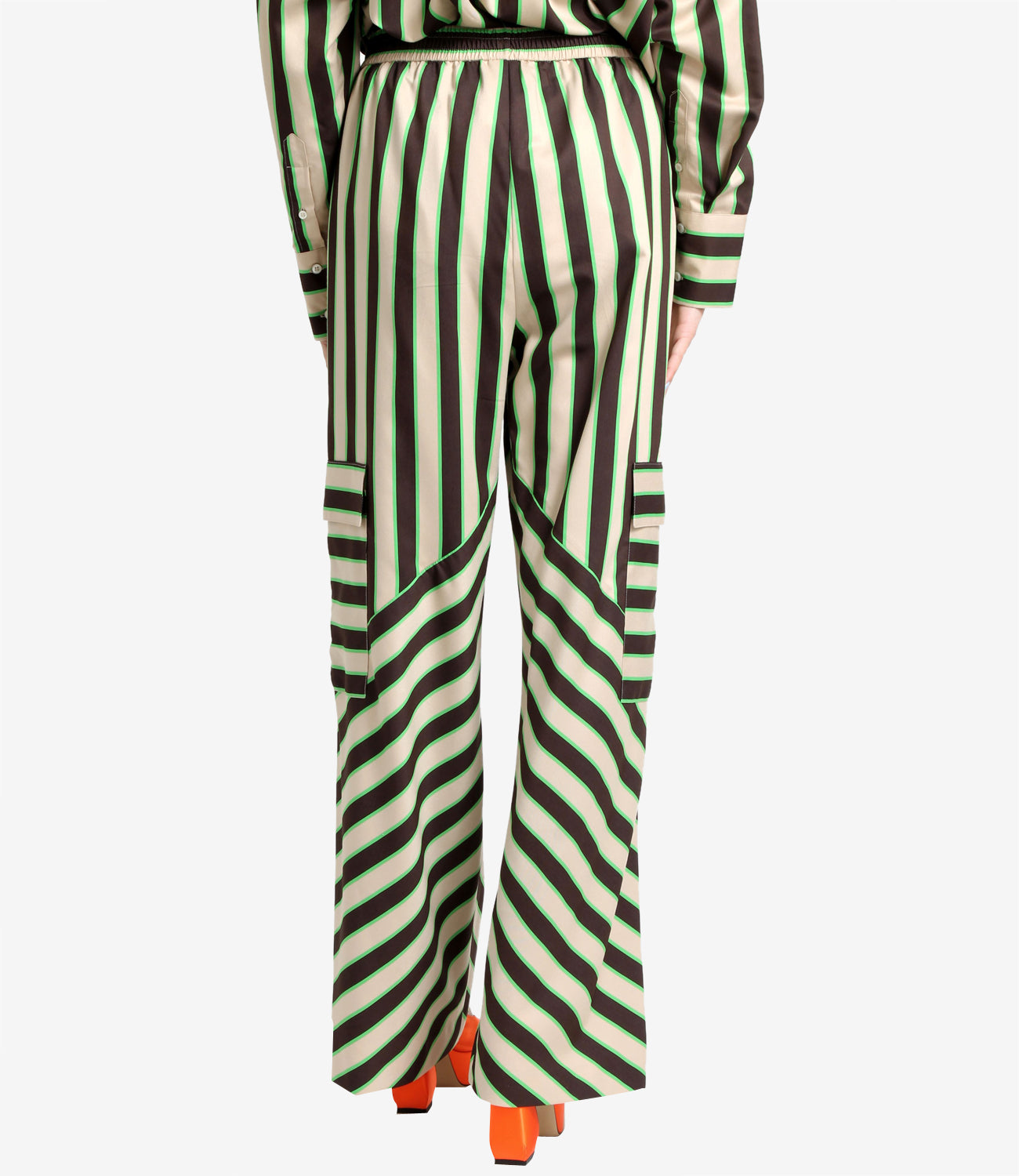 MSGM | Pantalone Beige e Verde